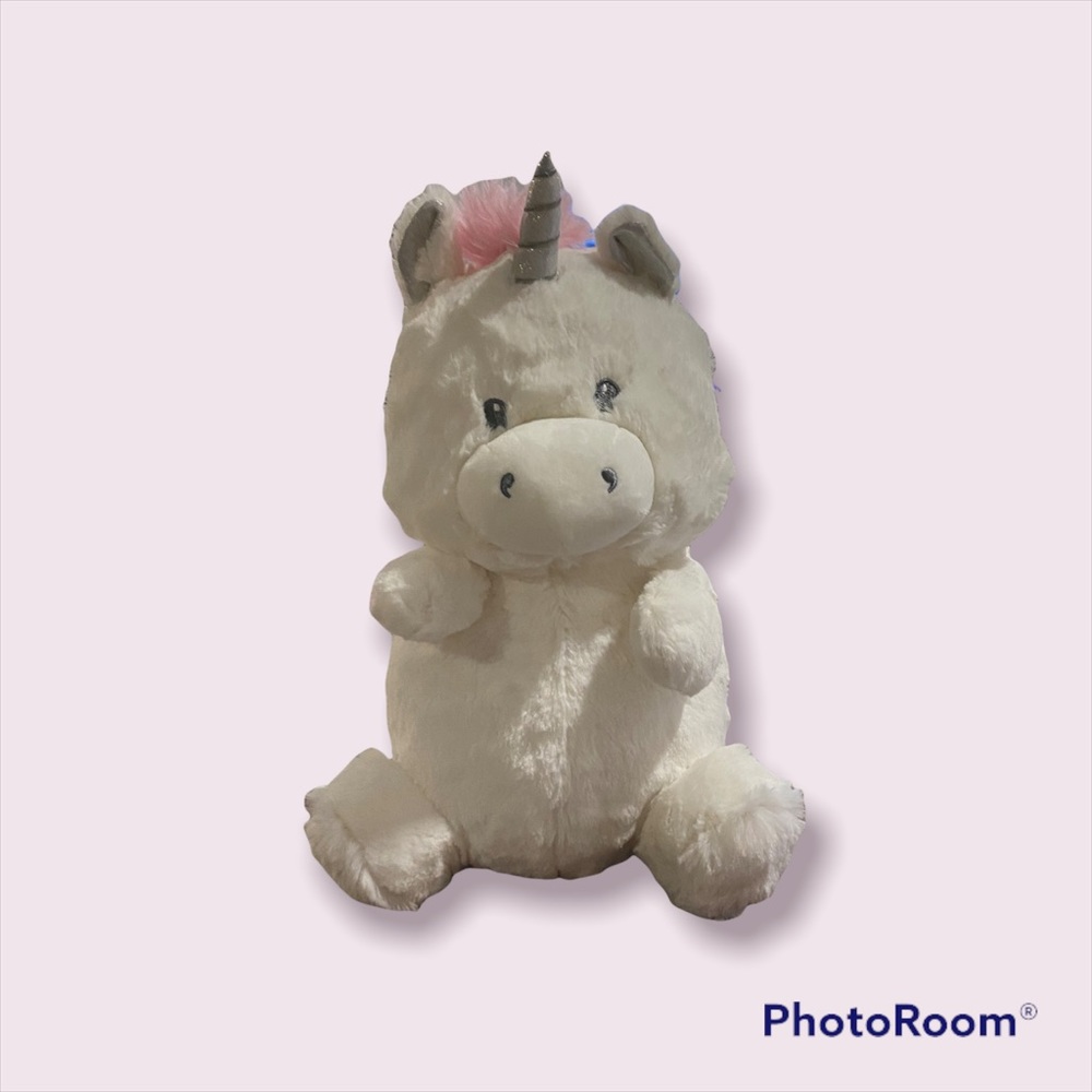 KellyBaby by KellyToy 13” Unicorn Plush Rattle with Crinkly Ears
